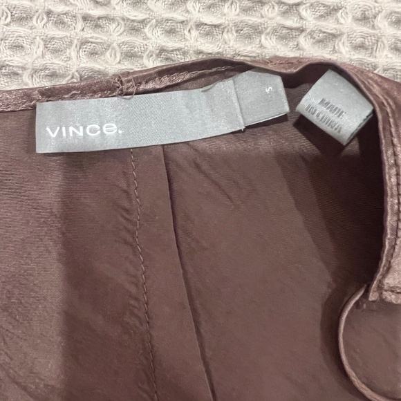 Vince Light Brown Spaghetti Strap Silky Camisole Size Small - Picture 2 of 3